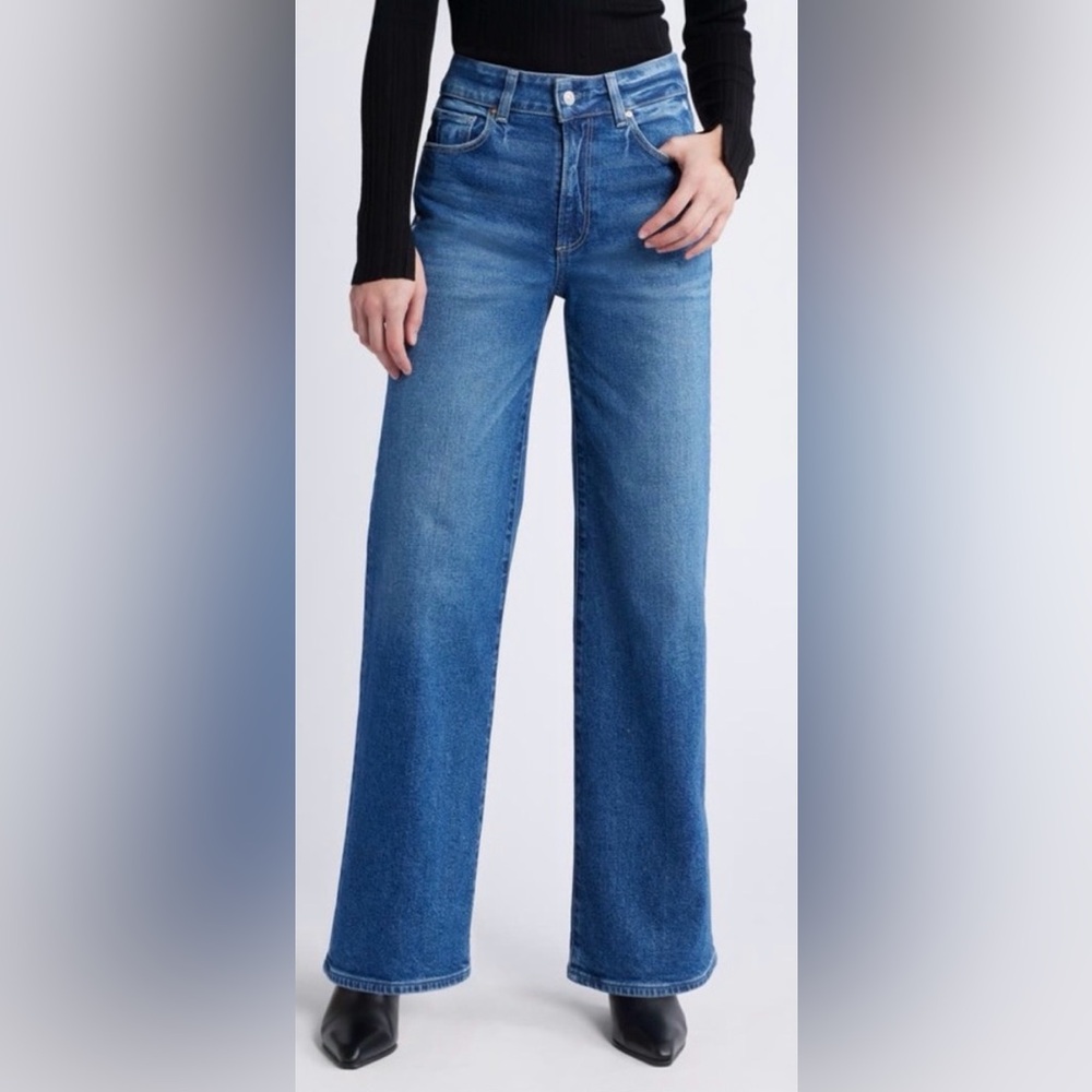 PAIGE Wide-Leg Jeans Sasha modernism wash like new - Picture 3 of 9